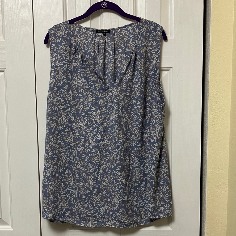Papermoon Lavender and White Floral Sleeveless Top